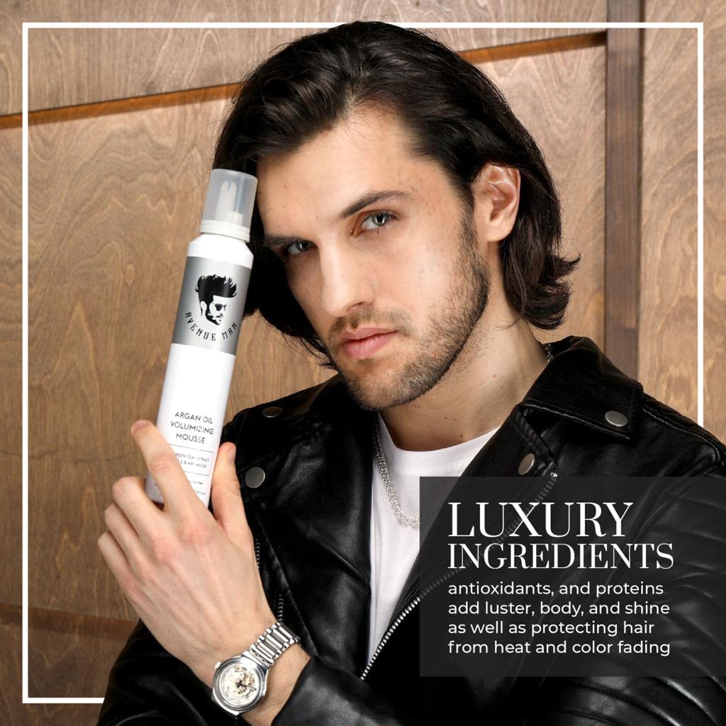 Avenue Man Argan Oil Volumizing Mousse - Avenue Man Hair Products