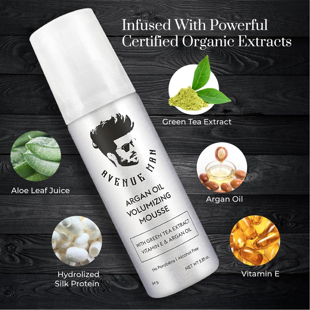 ARGAN OIL VOLUMIZING MOUSSE - TRAVEL SIZE - Avenue Man Hair Products