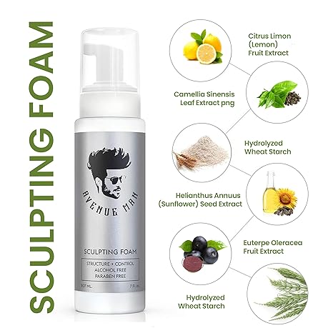Sculpting Foam Hair Mousse by Avenue Man - Avenue Man Hair Products