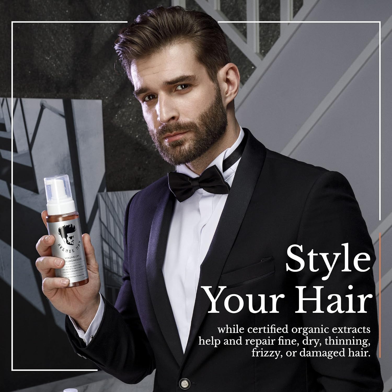 Avenue Man Volume Lift Styling Mousse - Avenue Man Hair Products