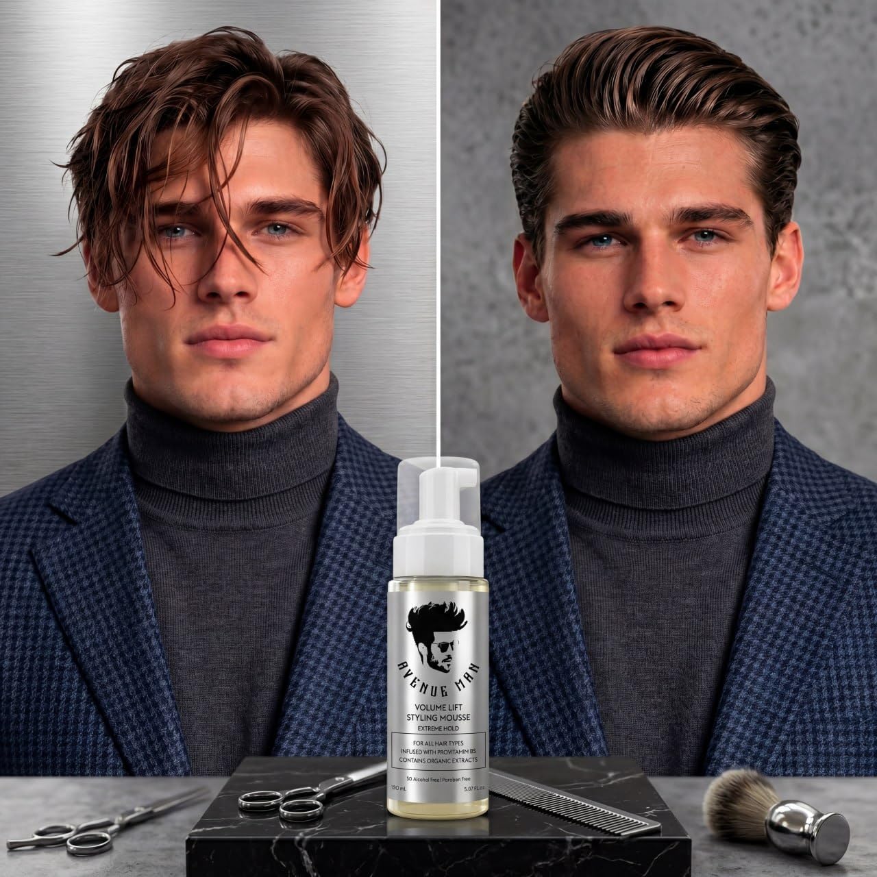 Avenue Man Volume Lift Styling Mousse Extreme Hold