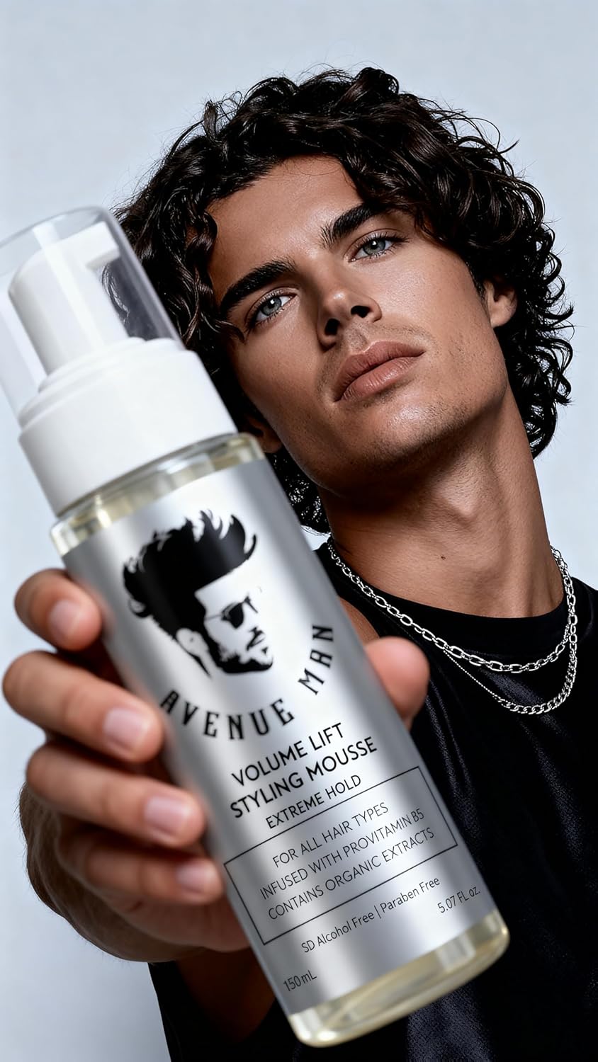 Avenue Man Volume Lift Styling Mousse Extreme Hold
