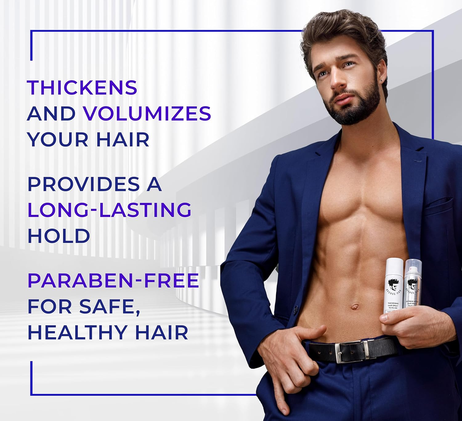 Avenue Man Extreme Hold Hairspray - Travel Size