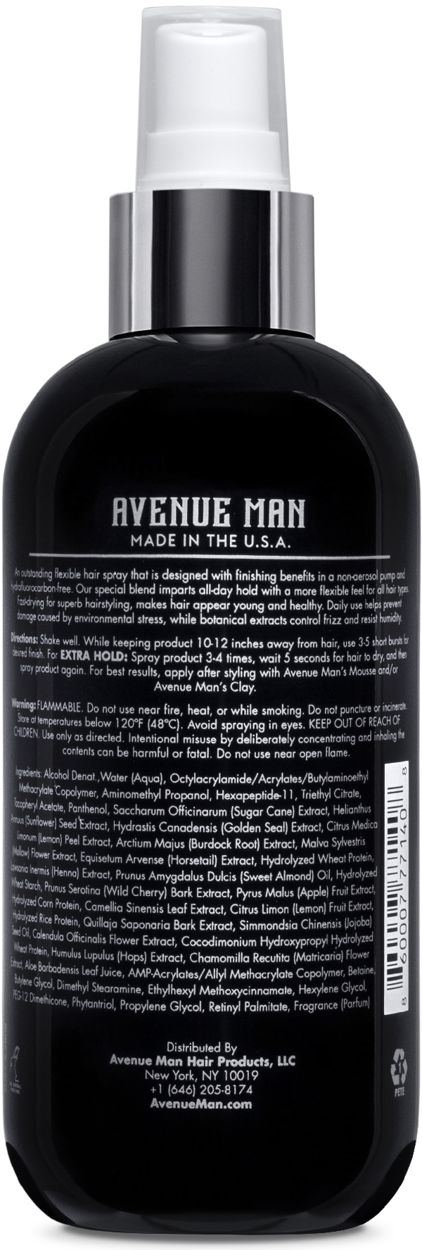 Avenue Man Extra Hold Hairspray